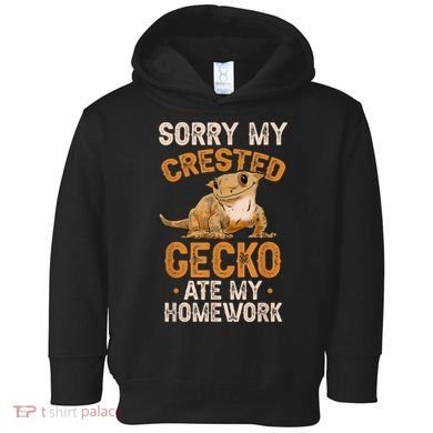 Fun Crested Gecko Eyelash Lizard Boy Girl Herpetologist Toddler Hoodie