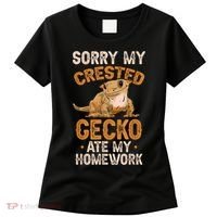 Fun Crested Gecko Eyelash Lizard Boy Girl Herpetologist Women's T-Shirt thumb 0