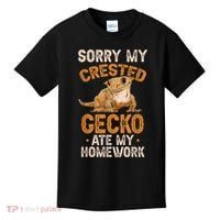 Fun Crested Gecko Eyelash Lizard Boy Girl Herpetologist Kids T-Shirt thumb 0