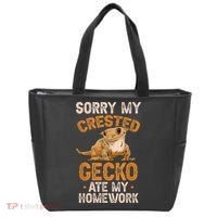 Fun Crested Gecko Eyelash Lizard Boy Girl Herpetologist Tote Bag thumb 0