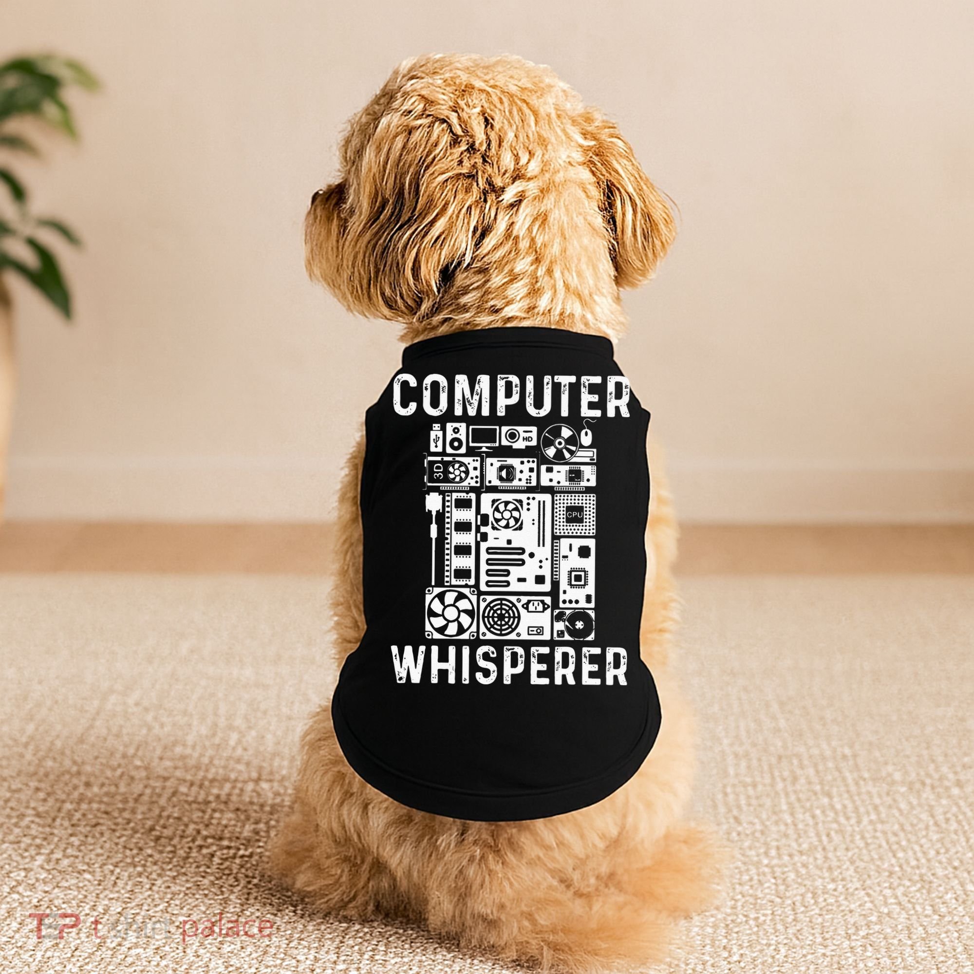 Funny Computer Geek Tech Nerd Gift Men Women Cool Support Doggie Tank