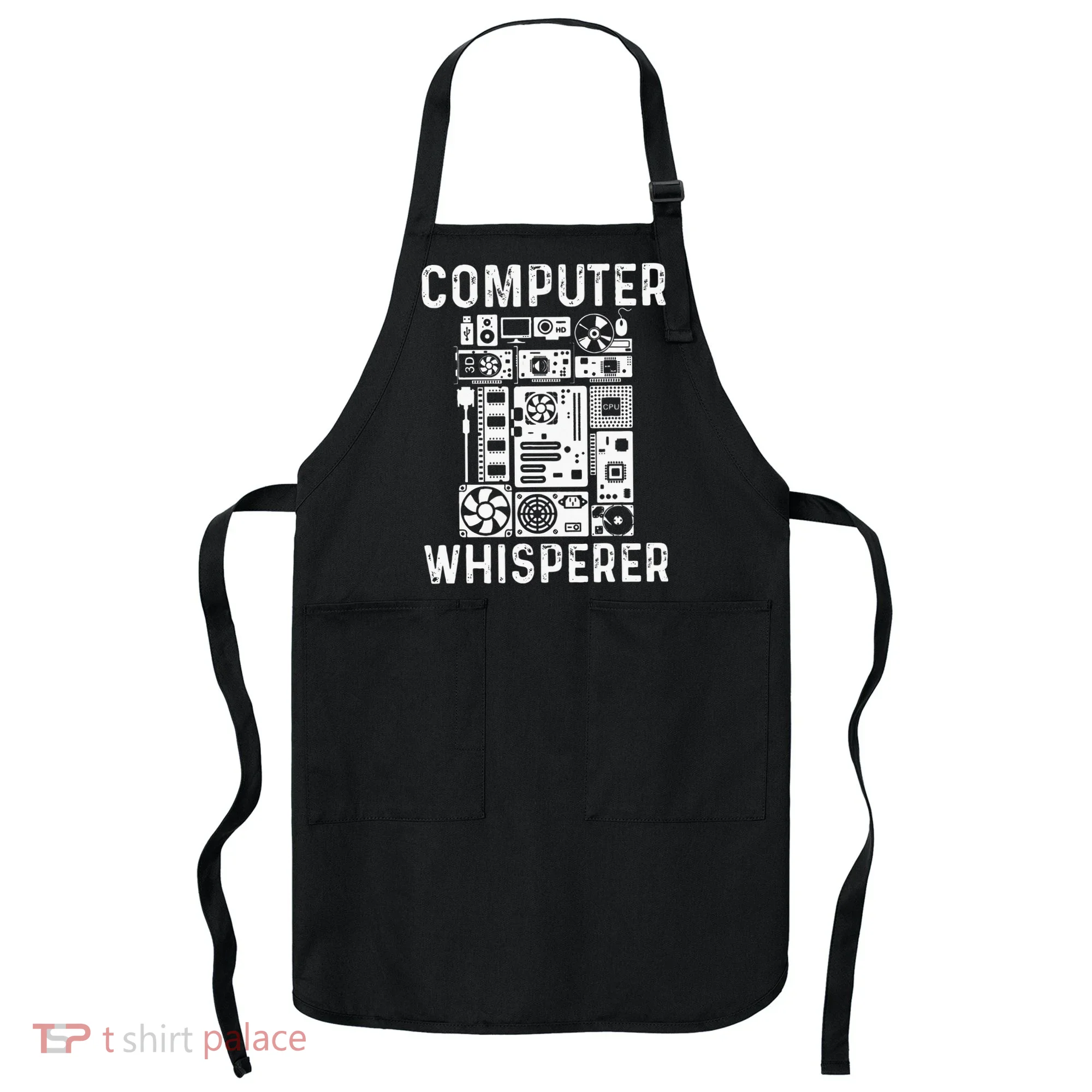 Funny Computer Geek Tech Nerd Gift Men Women Cool Support Apron