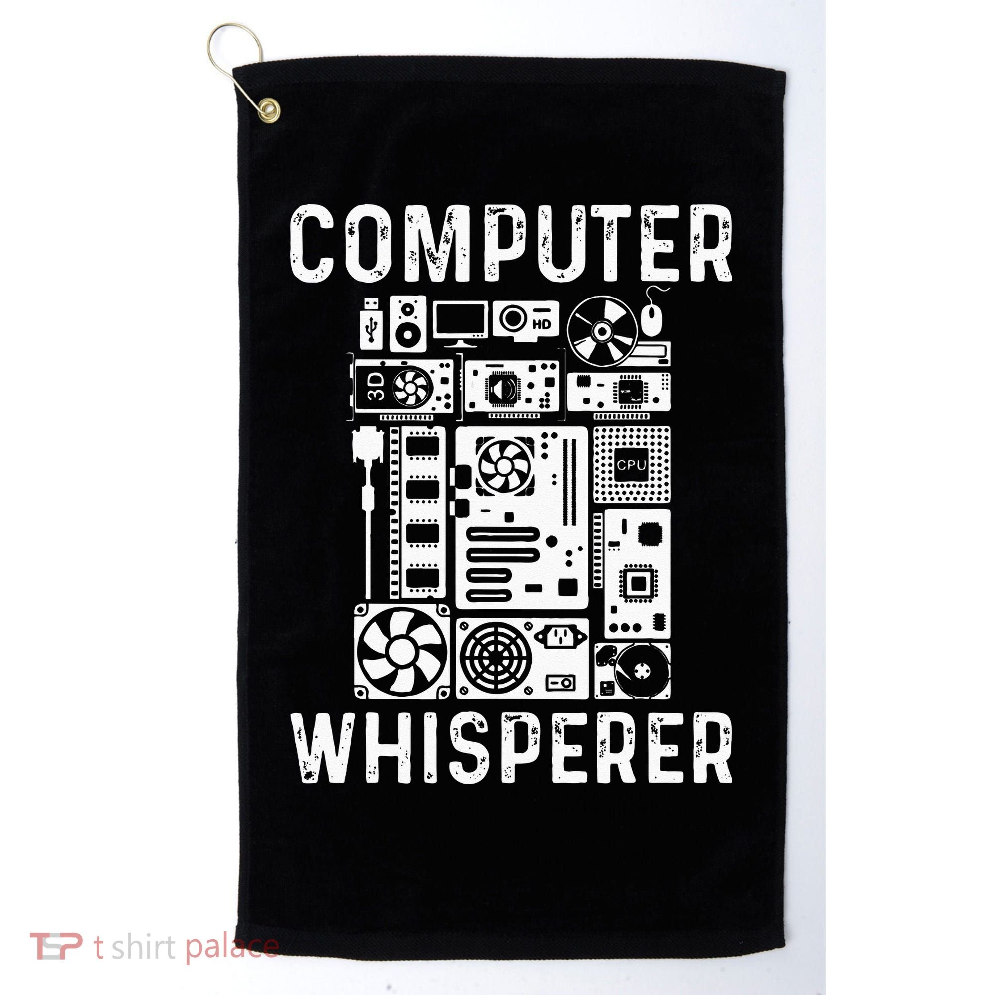 Funny Computer Geek Tech Nerd Gift Men Women Cool Support Golf Towel