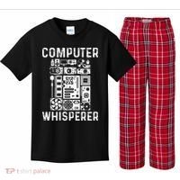 Funny Computer Geek Tech Nerd Gift Men Women Cool Support Kids Plaid Pajama Set thumb 0