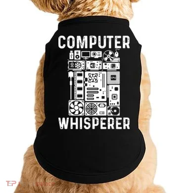Funny Computer Geek Tech Nerd Computer Whisperer Doggie Tank