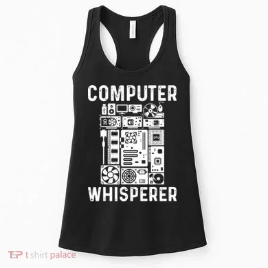 Funny Computer Geek Tech Nerd Computer Whisperer Women's Tank Top