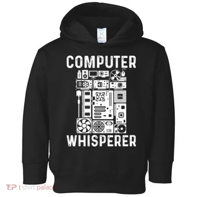 Funny Computer Geek Tech Nerd Computer Whisperer Toddler Hoodie