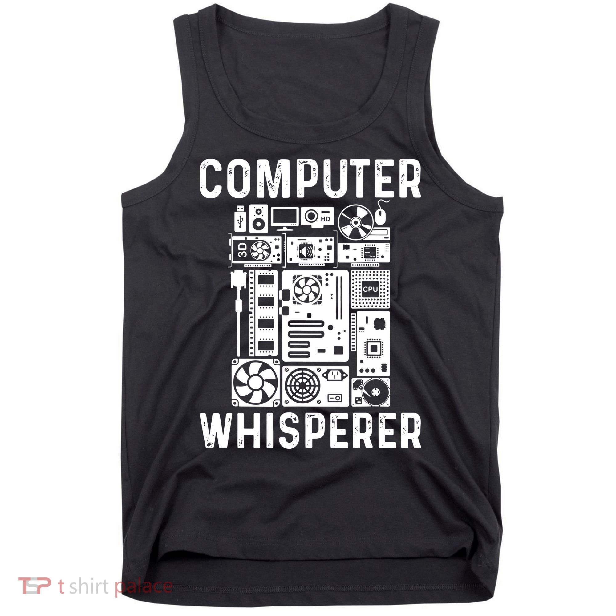 Funny Computer Geek Tech Nerd Computer Whisperer Tank Top