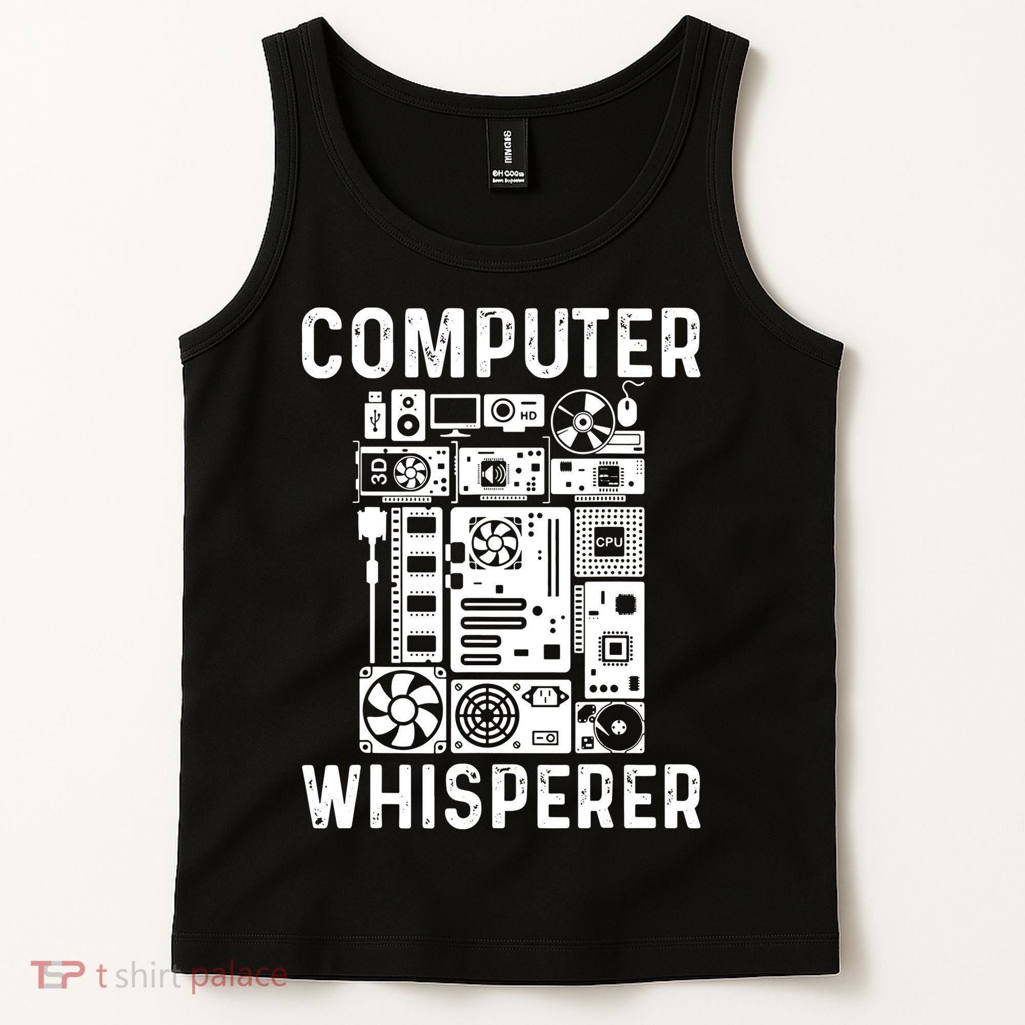 Funny Computer Geek Tech Nerd Computer Whisperer Tank Top