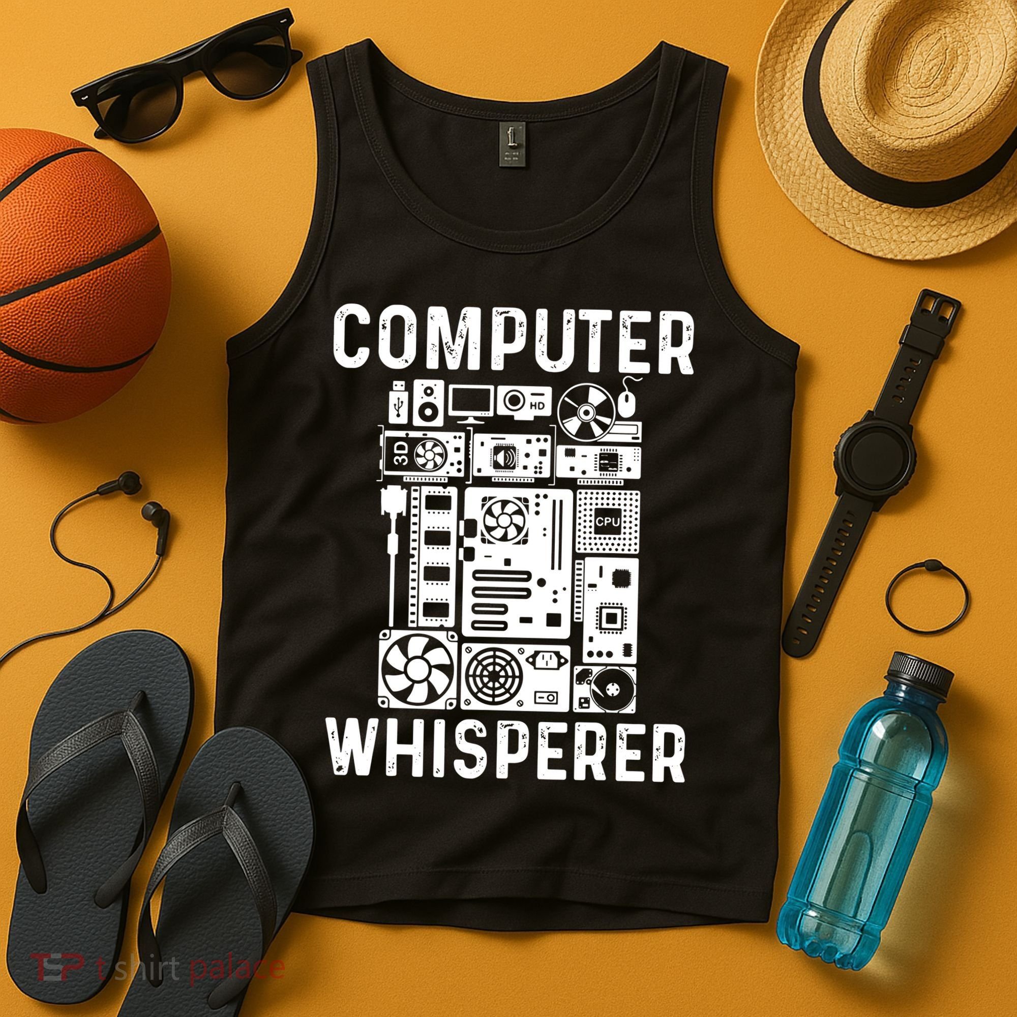 Funny Computer Geek Tech Nerd Computer Whisperer Tank Top
