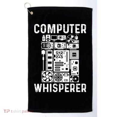 Funny Computer Geek Tech Nerd Computer Whisperer Golf Towel