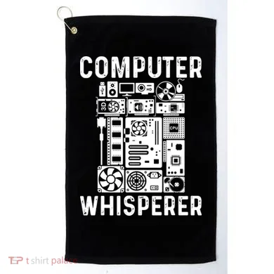 Funny Computer Geek Tech Nerd Computer Whisperer Golf Towel