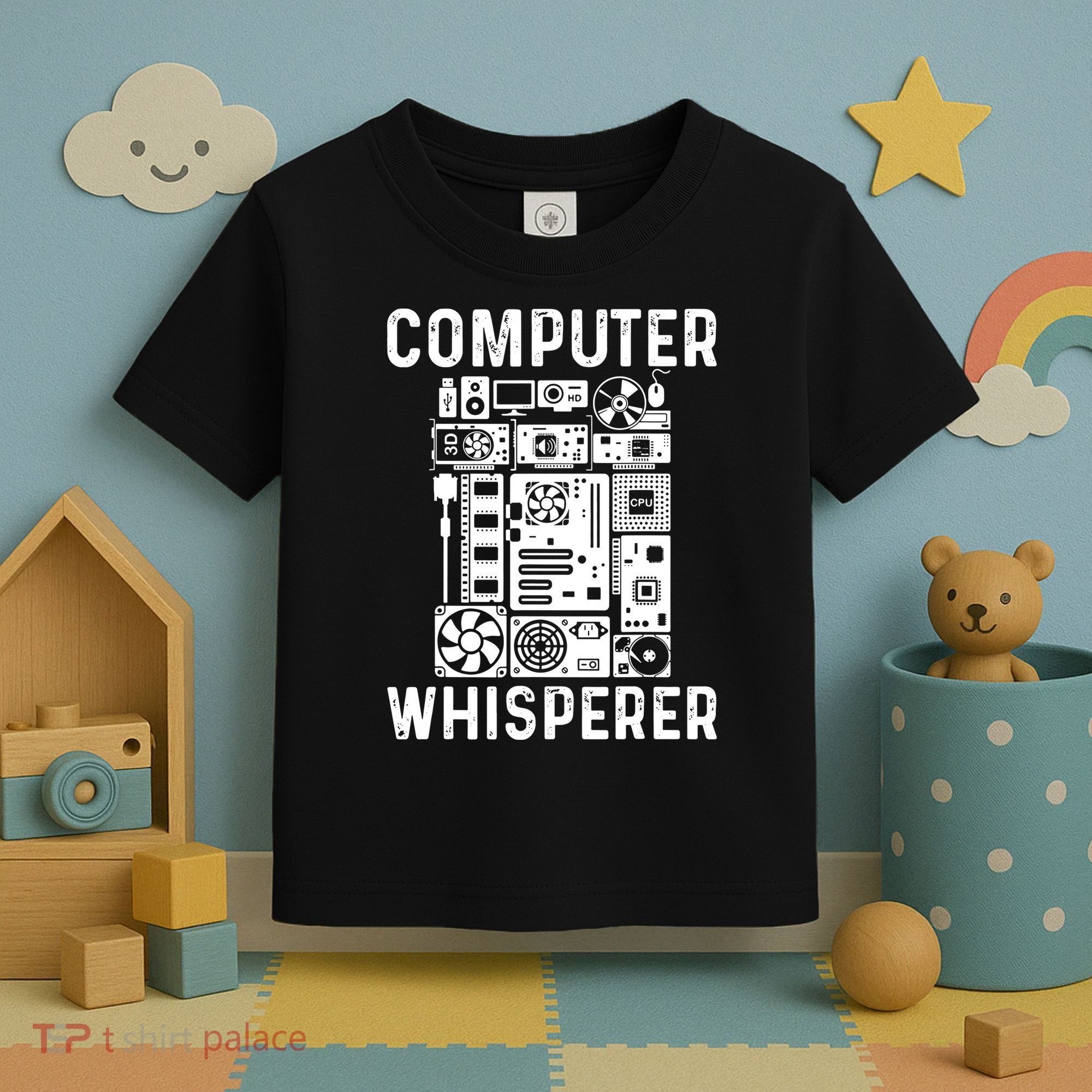 Funny Computer Geek Tech Nerd Computer Whisperer Toddler T-Shirt