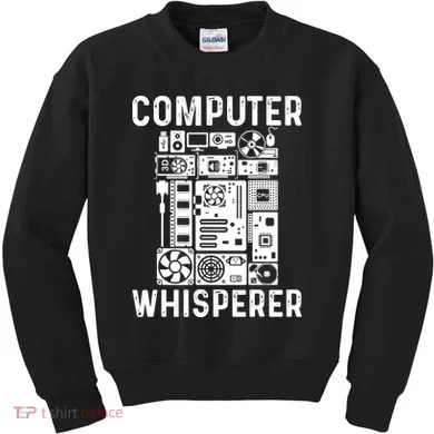Funny Computer Geek Tech Nerd Computer Whisperer Kids Sweatshirt