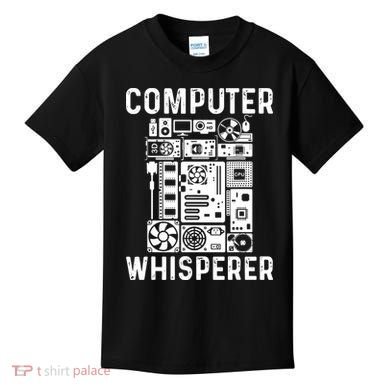 Funny Computer Geek Tech Nerd Computer Whisperer Kids T-Shirt