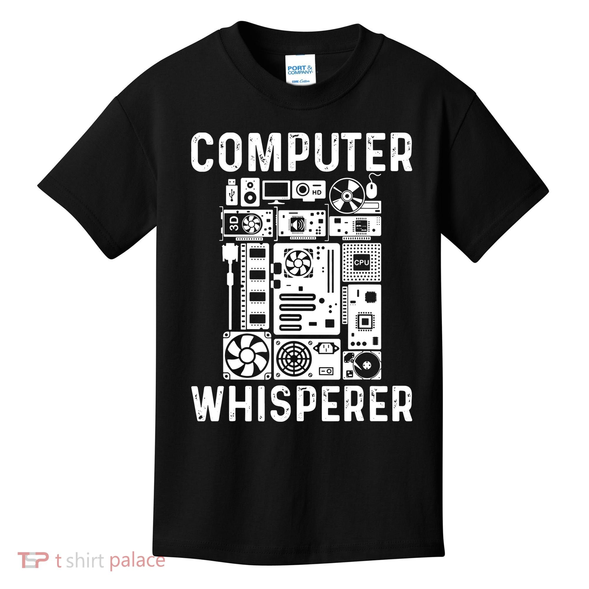 Funny Computer Geek Tech Nerd Computer Whisperer Kids T-Shirt