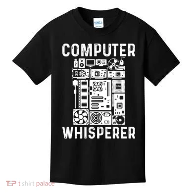Funny Computer Geek Tech Nerd Computer Whisperer Kids T-Shirt