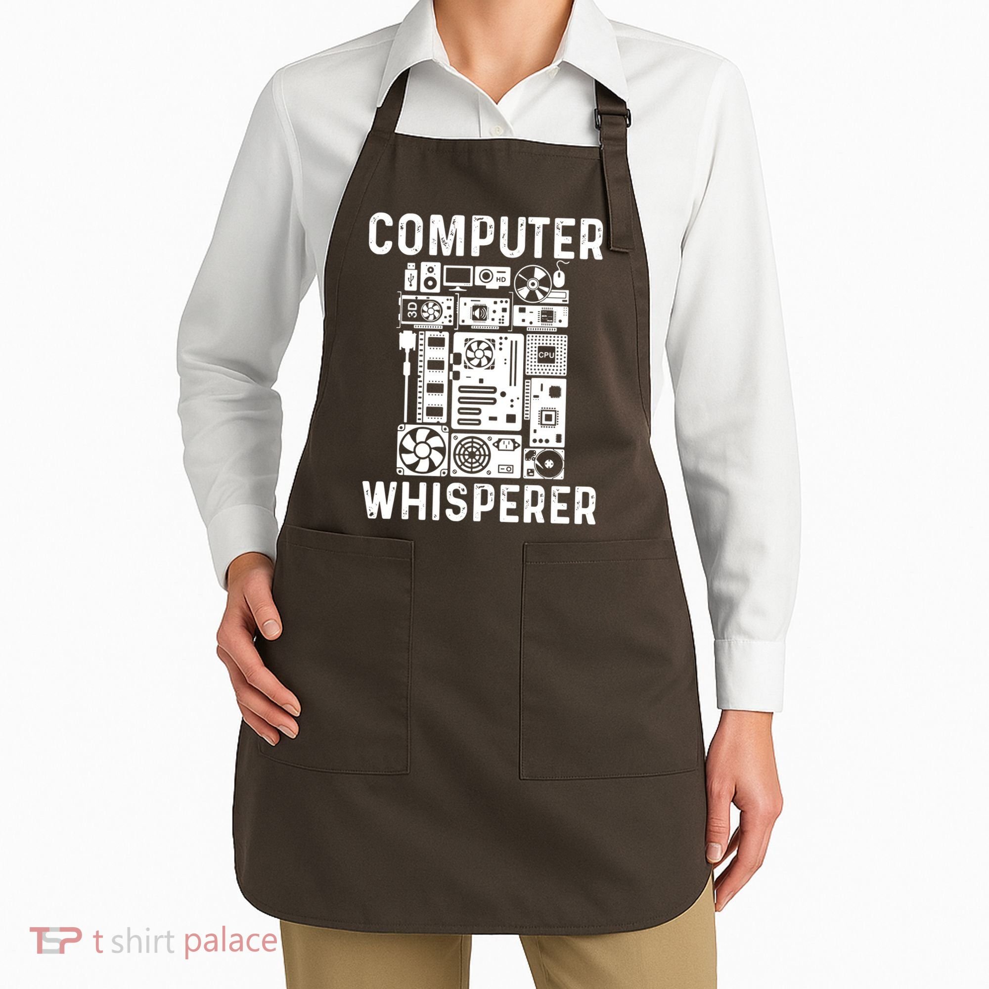 Funny Computer Geek Tech Nerd Computer Whisperer Apron