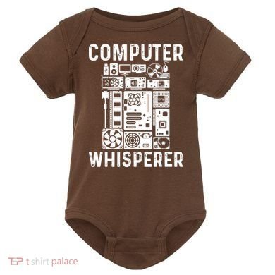 Funny Computer Geek Tech Nerd Computer Whisperer Baby Bodysuit