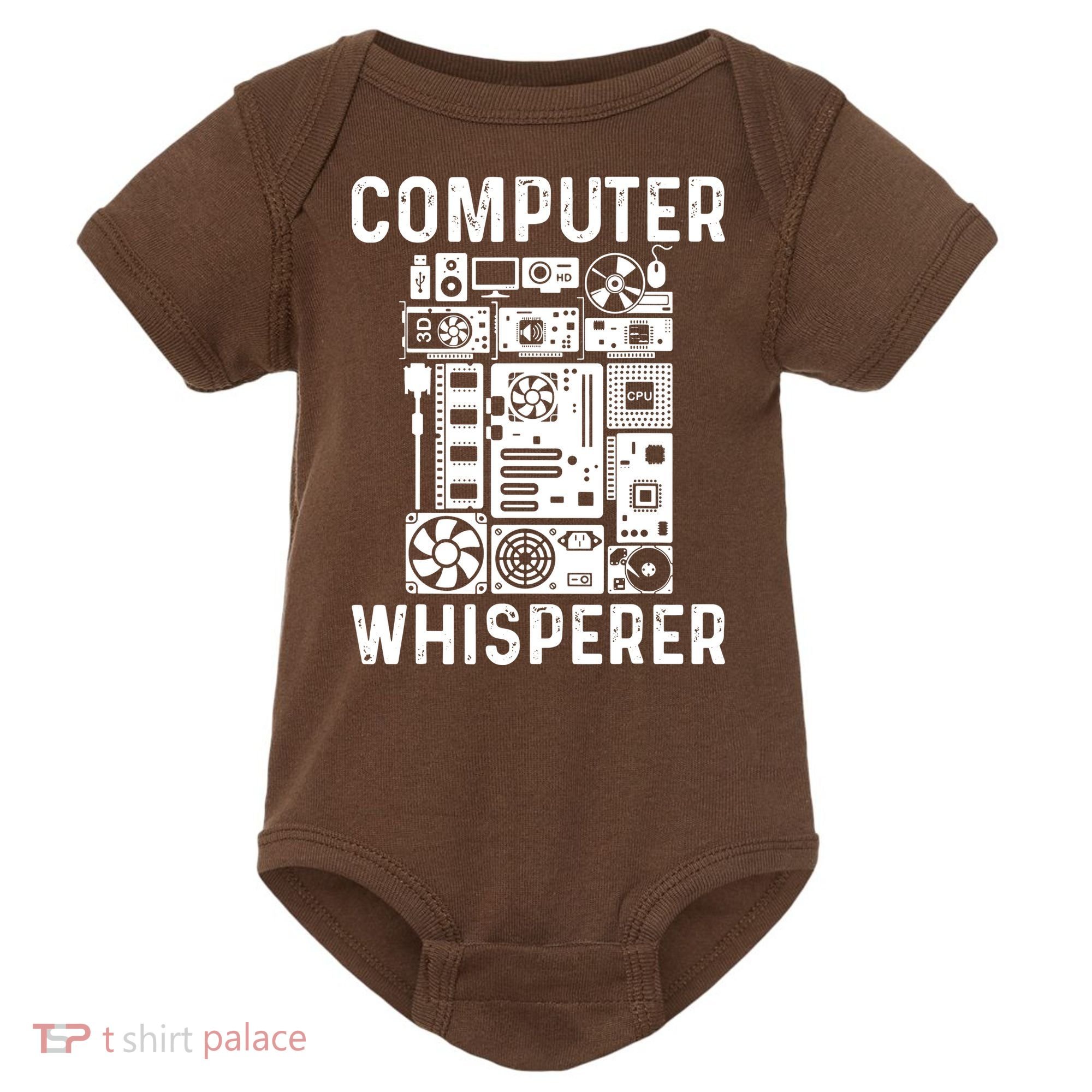 Funny Computer Geek Tech Nerd Computer Whisperer Baby Bodysuit