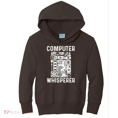 Funny Computer Geek Tech Nerd Computer Whisperer Kids Hoodie