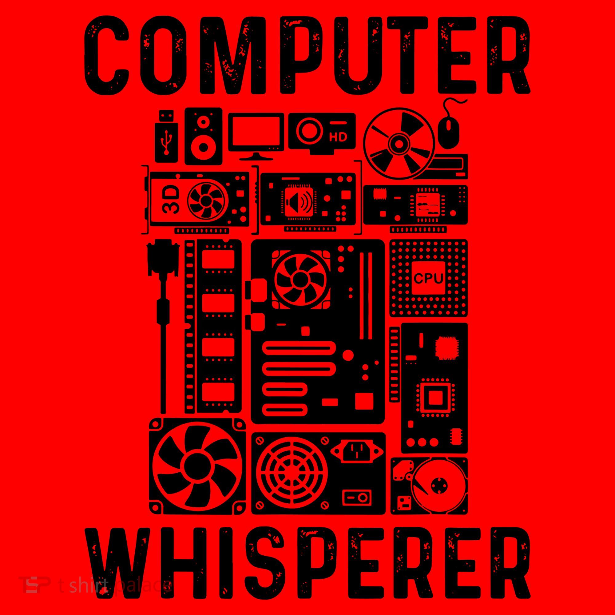 Funny Computer Geek Tech Nerd Computer Whisperer Santa Hat