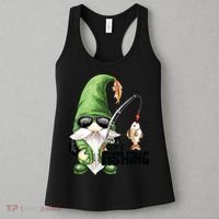 Fun Christmas Gone Fishing Gnome Fisherman Friends Women's Tank Top thumb 3