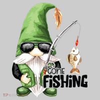 Fun Christmas Gone Fishing Gnome Fisherman Friends T-Shirt thumb 2