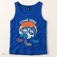 Fisher Come Here Fish Y Fishy Fishy Funny Fishing Gift Tank Top thumb 2