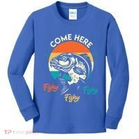 Fisher Come Here Fish Y Fishy Fishy Funny Fishing Gift Kids Long Sleeve Shirt thumb 0