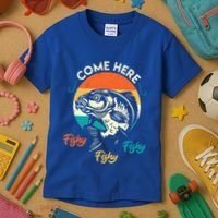 Fisher Come Here Fish Y Fishy Fishy Funny Fishing Gift Kids T-Shirt thumb 3
