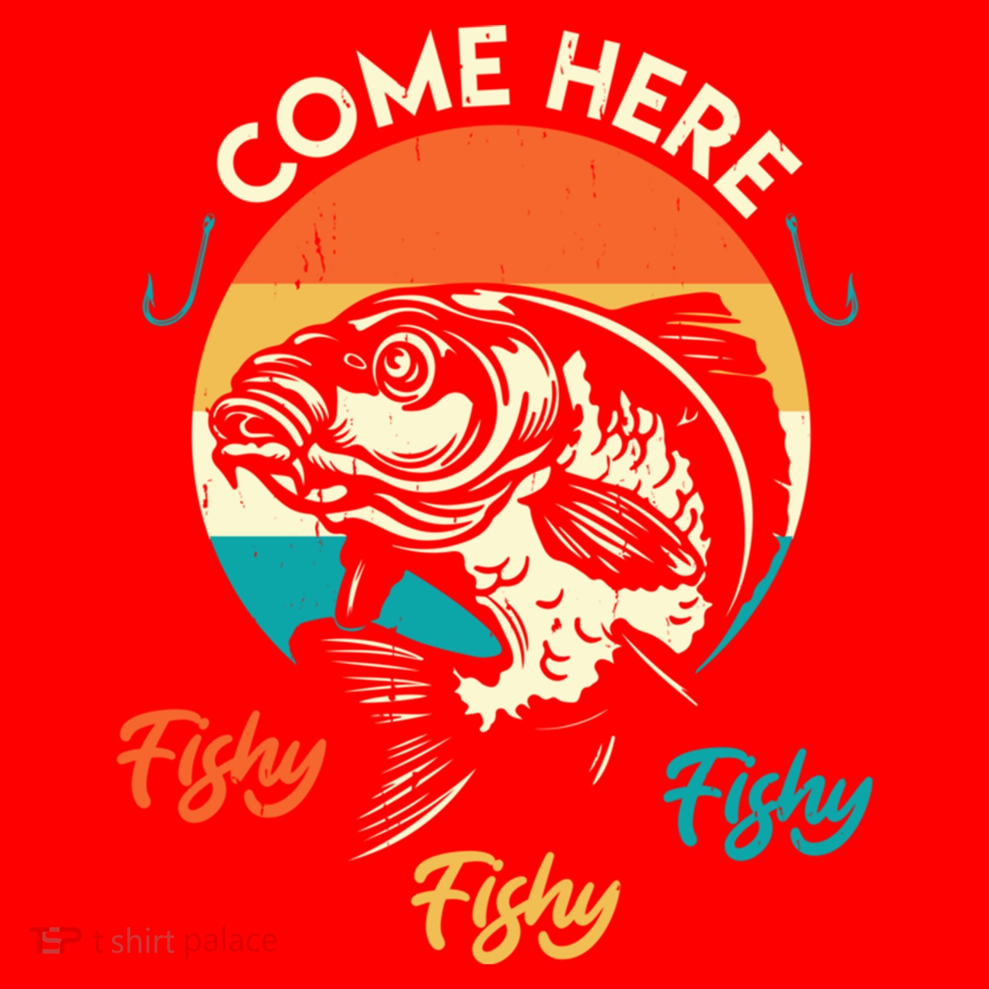 Fisher Come Here Fish Y Fishy Fishy Funny Fishing Gift Santa Hat