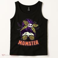 Funny Cute Halloween Momster Tank Top thumb 2