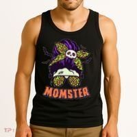 Funny Cute Halloween Momster Tank Top thumb 3