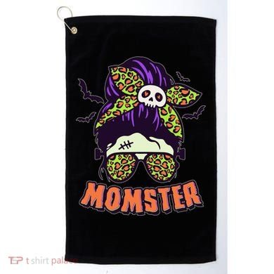 Funny Cute Halloween Momster Golf Towel