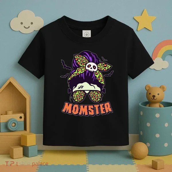 Funny Cute Halloween Momster Toddler T-Shirt