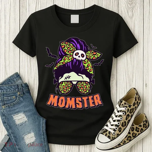Funny Cute Halloween Momster Women's T-Shirt