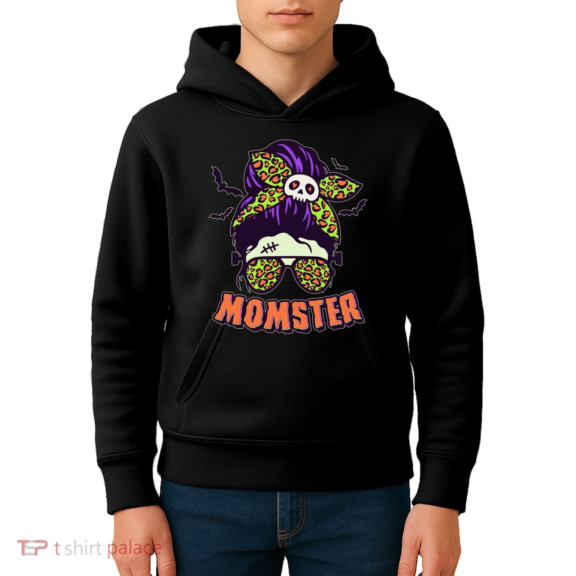 Funny Cute Halloween Momster Kids Hoodie
