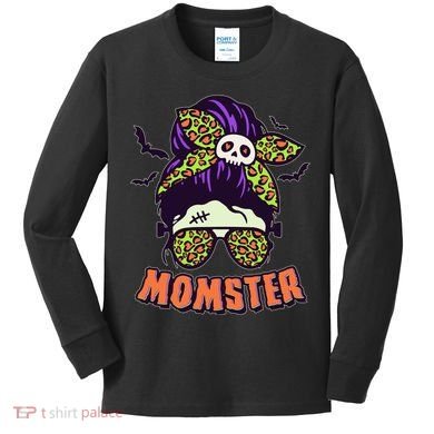 Funny Cute Halloween Momster Kids Long Sleeve Shirt