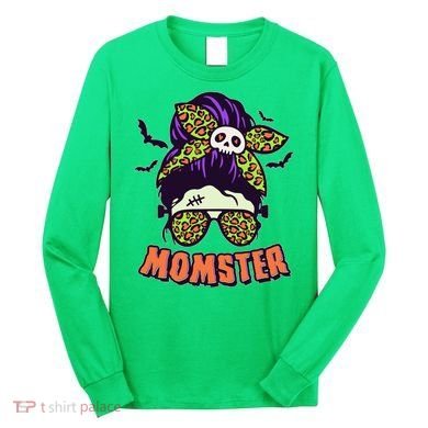 Funny Cute Halloween Momster Long Sleeve Shirt