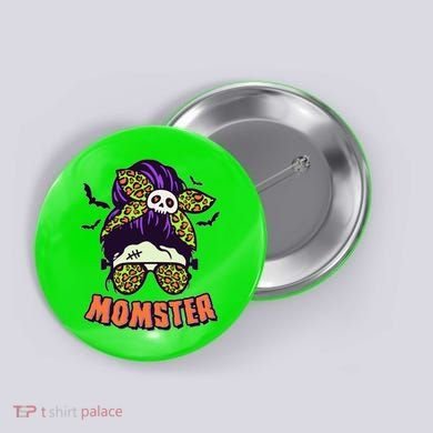 Funny Cute Halloween Momster Button