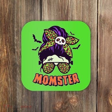 Funny Cute Halloween Momster Coaster