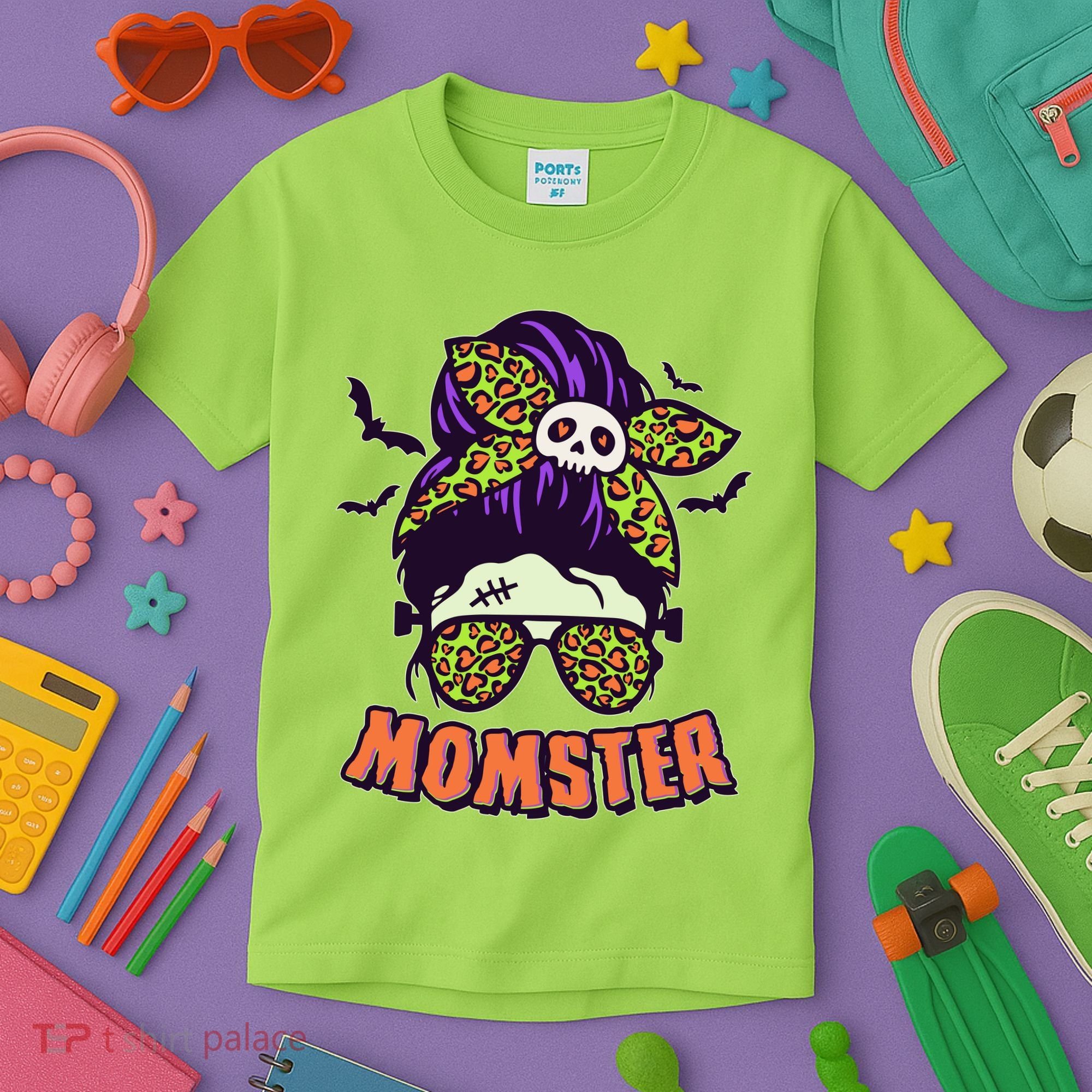 Funny Cute Halloween Momster Kids T-Shirt
