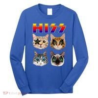 Funny Cat Hiss Rock And Roll For Cat Lover, Cat Dad, Cat Mom Long Sleeve Shirt thumb 0