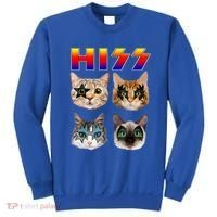 Funny Cat Hiss Rock And Roll For Cat Lover, Cat Dad, Cat Mom Sweatshirt thumb 0