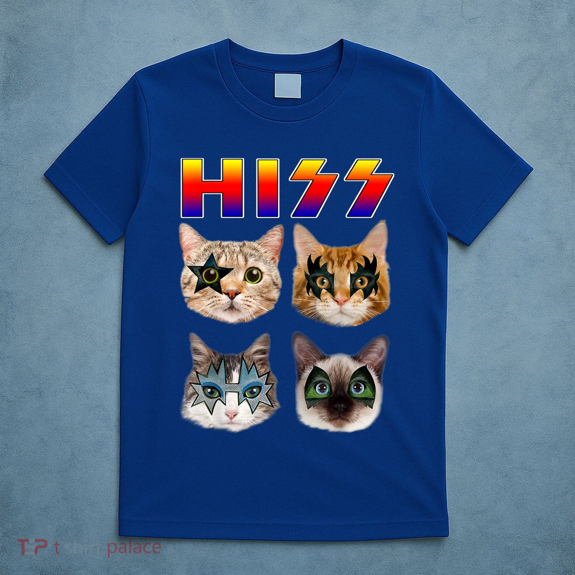 Funny Cat Hiss Rock And Roll For Cat Lover, Cat Dad, Cat Mom T-Shirt