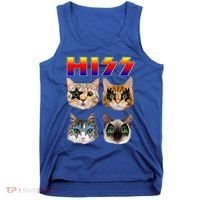 Funny Cat Hiss Rock And Roll For Cat Lover, Cat Dad, Cat Mom Tank Top thumb 0