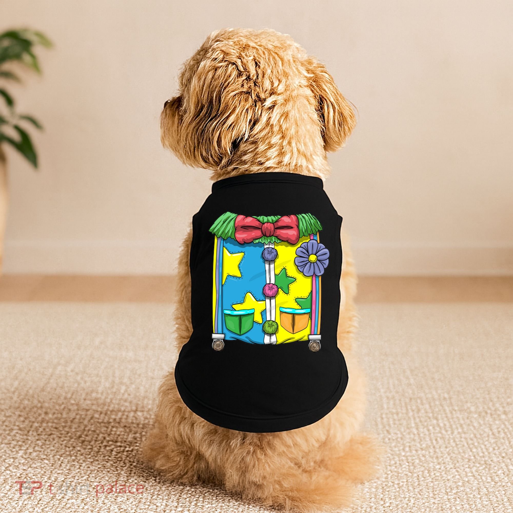 Funny Clown Halloween Costume Suit Doggie Tank