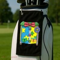 Funny Clown Halloween Costume Suit Golf Towel thumb 2