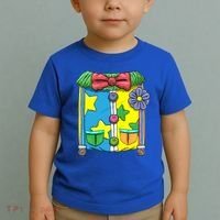 Funny Clown Halloween Costume Suit Toddler T-Shirt thumb 2